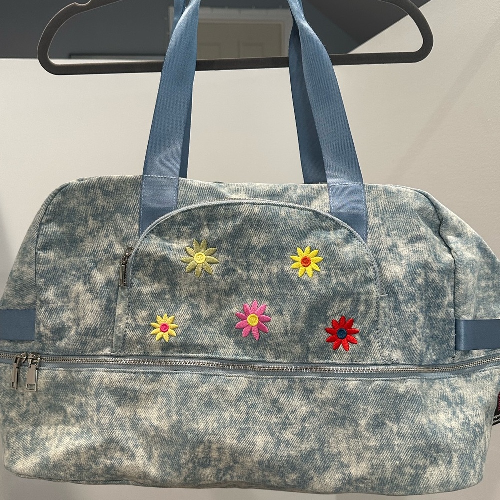 Blue Denim Duffel Bag